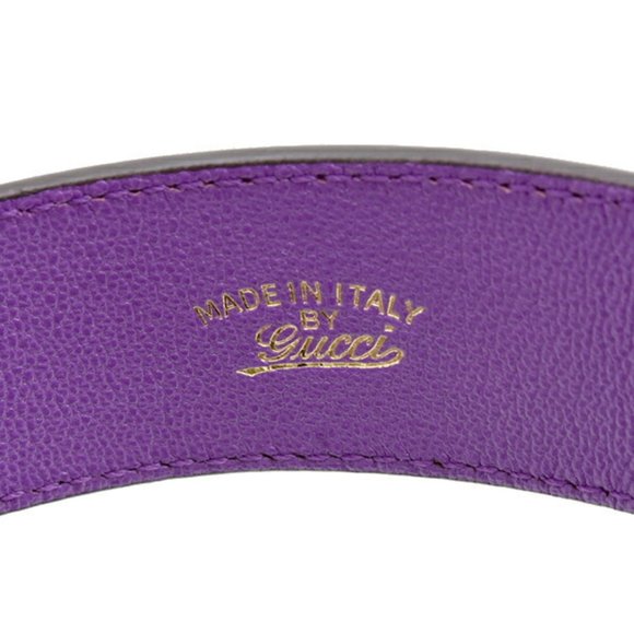 GUCCI Authentic Purple Leather GG Marmont Shoulder Bag - Picture 4 of 10